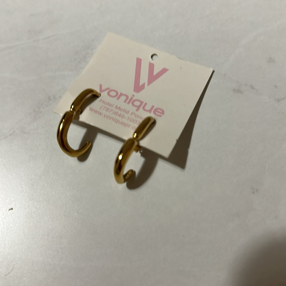 Nique Gold Classic Hoop Earrings